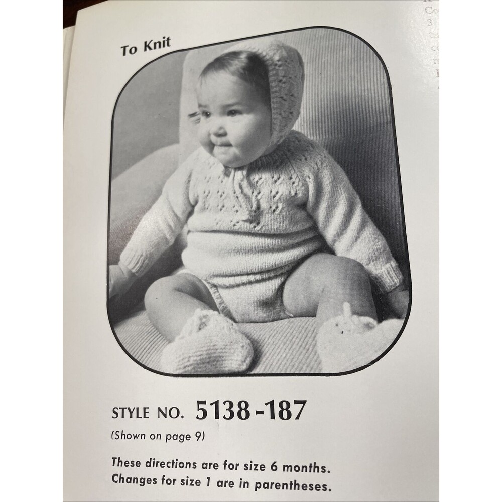 Vintage 1972 The Bernat Baby Album 187 Knitting Crochet Craft Pattern Booklet - Picture 10 of 12